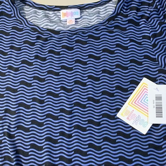 $5 item/ NWT LULAROE Julia BLUE/black fitted dress - Picture 8 of 10